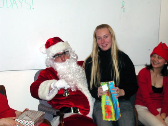 Students and faculty enjoy Holiday Party 2004.