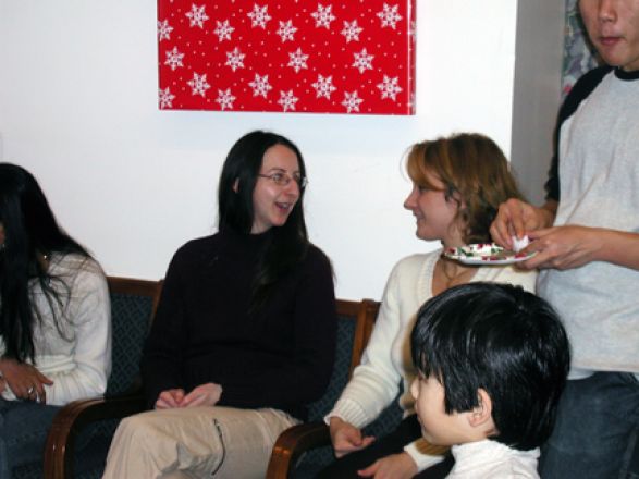 Students and faculty enjoy Holiday Party 2004.