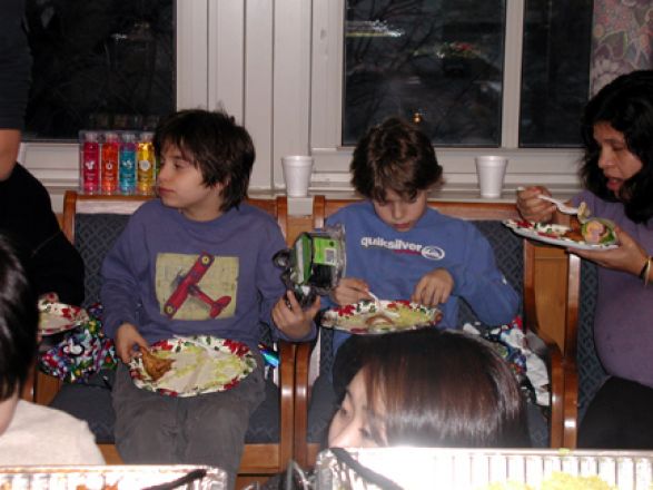 Students and faculty enjoy Holiday Party 2004.