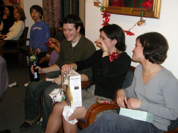 Students and faculty enjoy Holiday Party 2004.