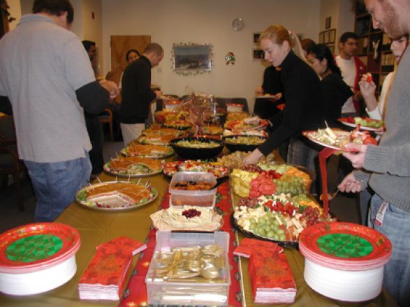 Students and faculty enjoy Holiday Party 2005.