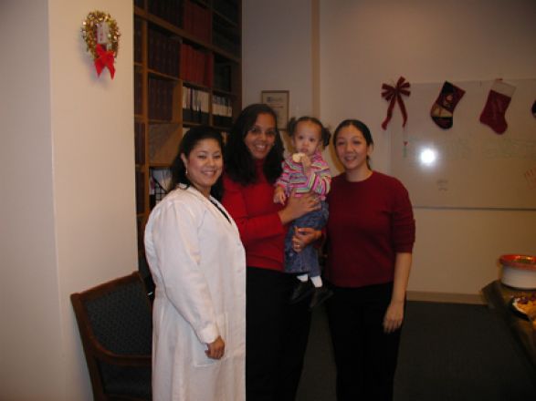 Students and faculty enjoy Holiday Party 2005.