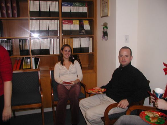 Students and faculty enjoy Holiday Party 2005.