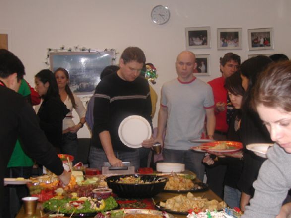 Students and faculty enjoy Holiday Party 2005.