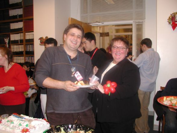 Students and faculty enjoy Holiday Party 2005.