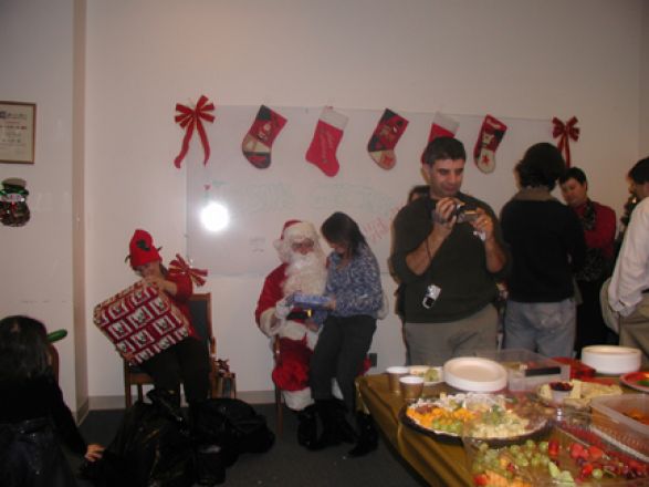 Students and faculty enjoy Holiday Party 2005.