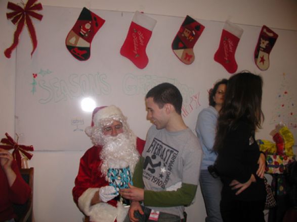 Students and faculty enjoy Holiday Party 2005.