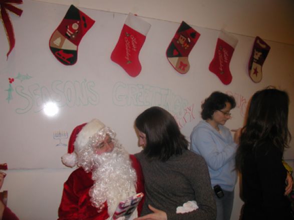 Students and faculty enjoy Holiday Party 2005.