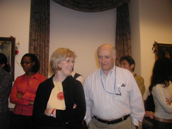 Students and faculty enjoy Holiday Party 2005.