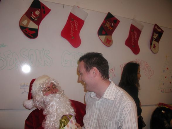 Students and faculty enjoy Holiday Party 2005.