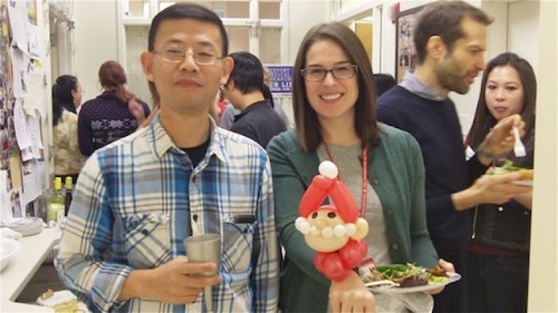 Students and faculty enjoy Holiday Party 2014.