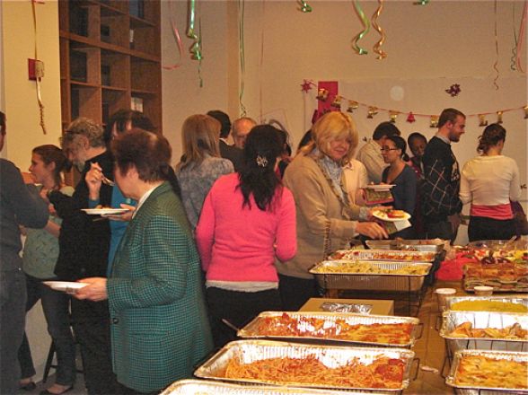 Students and faculty enjoy Holiday Party 2012.