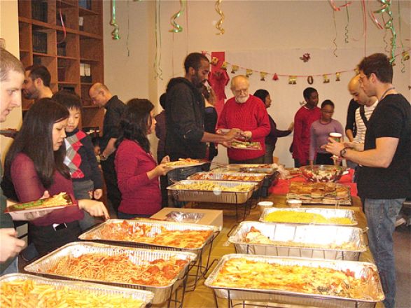 Students and faculty enjoy Holiday Party 2012.