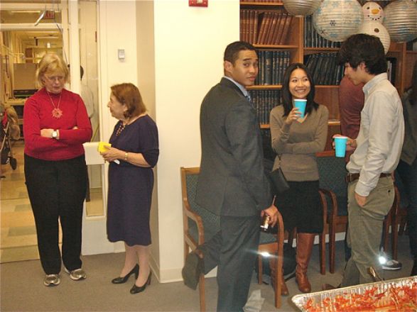 Students and faculty enjoy Holiday Party 2013.