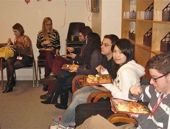 Students and faculty enjoy Holiday Party 2012.