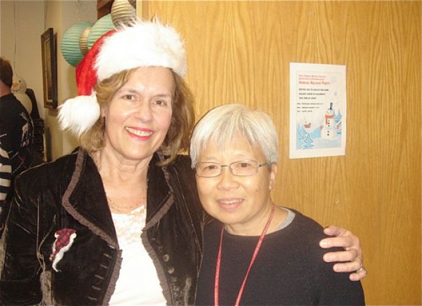 Students and faculty enjoy Holiday Party 2013.