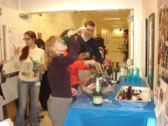 Students and faculty enjoy Holiday Party 2013.