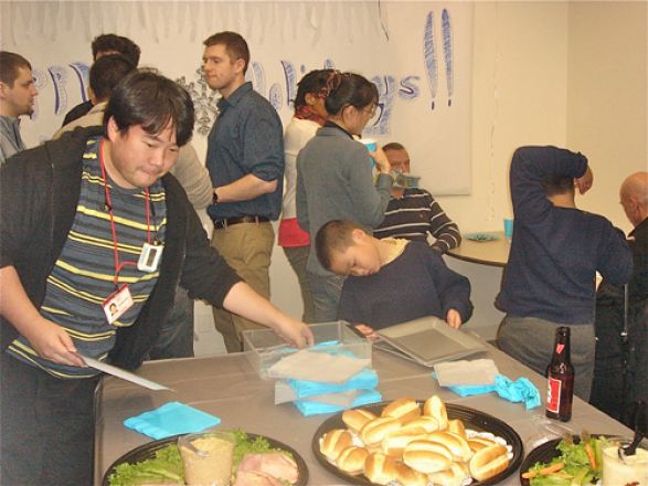 Students and faculty enjoy Holiday Party 2013.