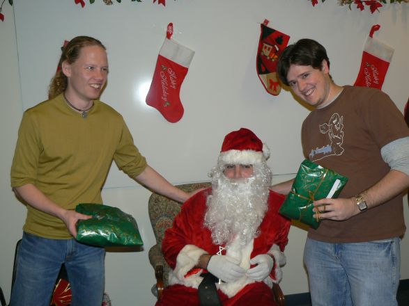 Students and faculty enjoy Holiday Party 2008.