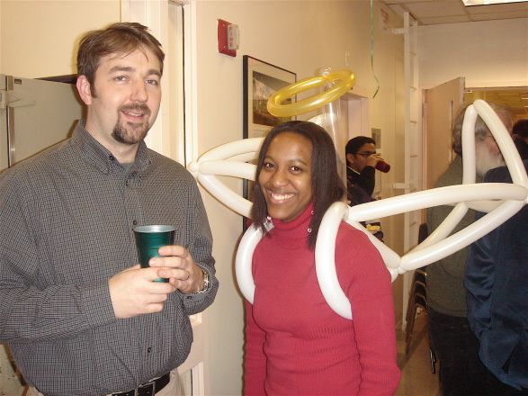 Students and faculty enjoy Holiday Party 2008.