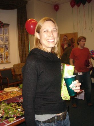 Students and faculty enjoy Holiday Party 2008.