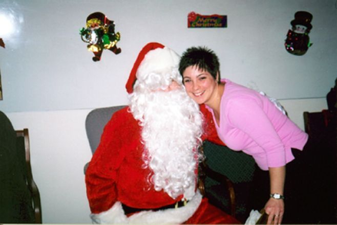 Students and faculty enjoy Holiday Party 2003.