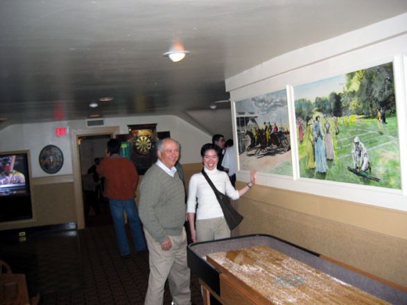 Students socializing at a party.