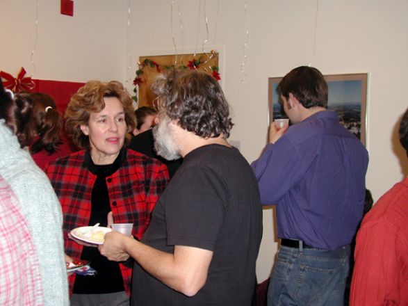 Students and faculty enjoy Holiday Party 2003.