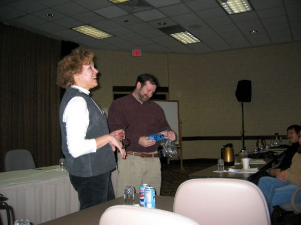 Students socializing at a party.