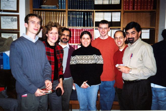 Students and faculty enjoy Holiday Party 2003.