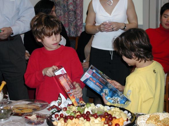 Students and faculty enjoy Holiday Party 2003.