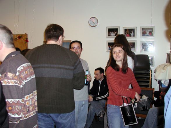 Students and faculty enjoy Holiday Party 2003.