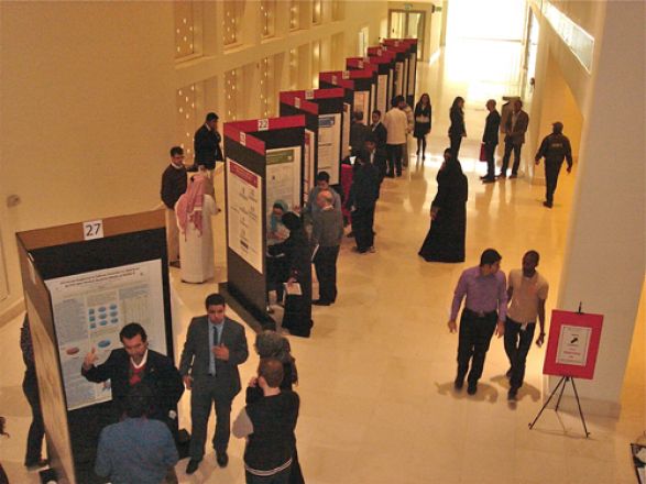 Poster session at the retreat.