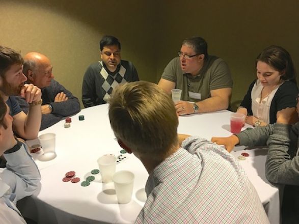 Students sitting together at a table.