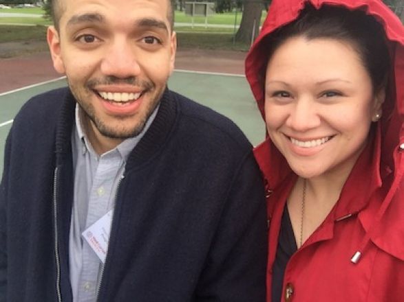 Close-up photo of a girl and a guy.