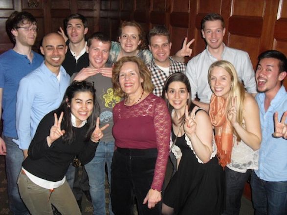 Front row: Julia Silveira, Dr. Lorraine Gudas, Sara DiNapoli, Chelsea Buma, Paul Jeng  Back row: Chris Evans, Suranjit Mukherjee, Alex Veach, Michael Stokes, Emily Mercer, Michael Kaufmann, and Bill Mills