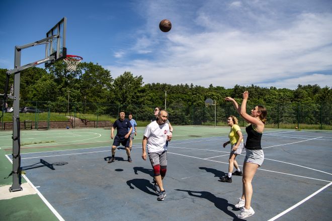 Faculty vs Students basketball game. Can you guess who won?