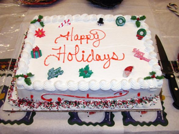 Cake at Holiday Party 2002.