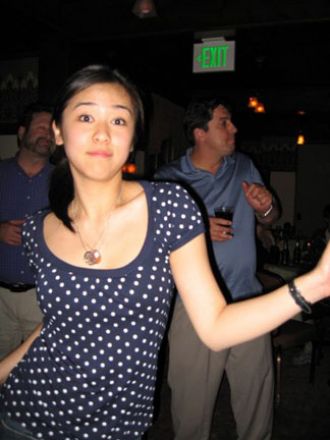 Student dancing at a party.