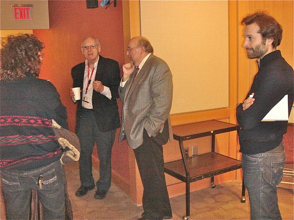 Dr. Steve Clinton (Ohio State) presented a great seminar on vitamin D and cancer on December 17, 2013. Here Dr. Clinton (center) discusses his work with interested scientists after his seminar.