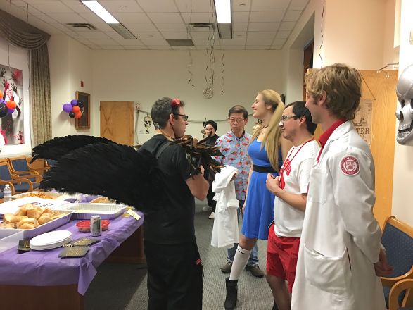 Lucifer joined in on the fun at our Halloween Party! Lucifer joined in on the fun at our Halloween Party!