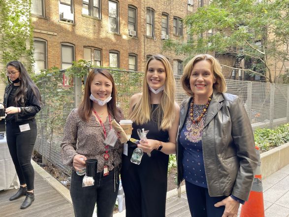 From left: Yang Bai, Krysta Dikun, and Dr. Lorraine Gudas