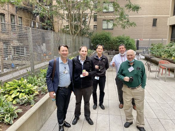 From left: Drs. Alex Kentsis, Michael Kharas, Derek Tan, Anthony Sauve, and Charles Inturrisi