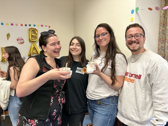 Chiara, her sister, Mindy and Domenic