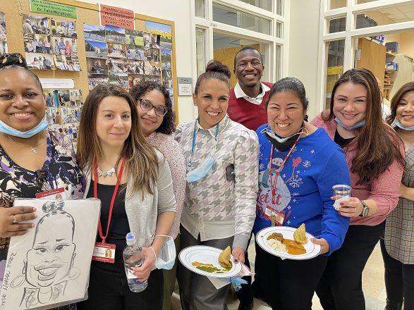 Some of the Grad School staff, Denise, Heather, Lucia, Yazmin, Fernando, Roxana with Aileen and Lissett