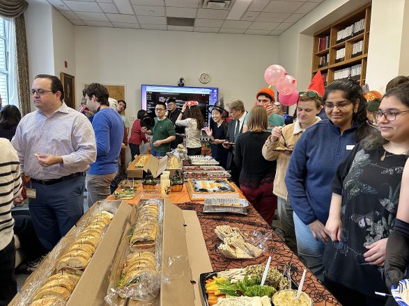 Dept members enjoying the Halloween Festivities