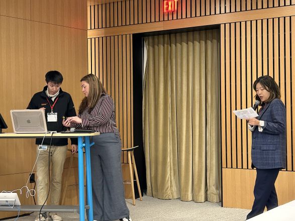 Setting up one of the talks....