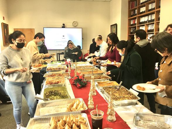 The amazing Indian dinner at the Holiday party