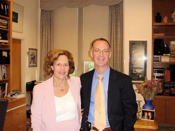 Dr. John Boylan, the Pharmacology Dept. seminar speaker on October 5, 2010, with his postdoctoral mentor, Dr. Lorraine Gudas.