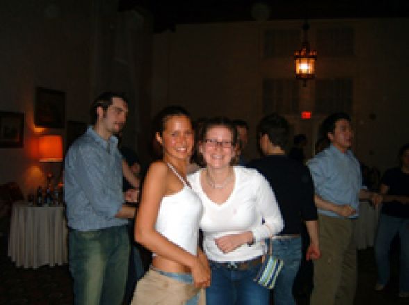 Students at a party. Students at a party.